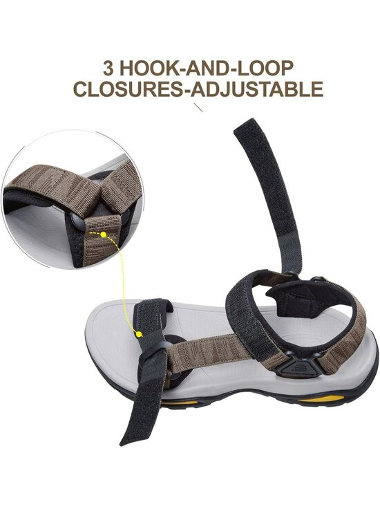 Men\'s Brown Arch Support Open Toe Beach Comfortable Hiking Sandals Shoes main image 3